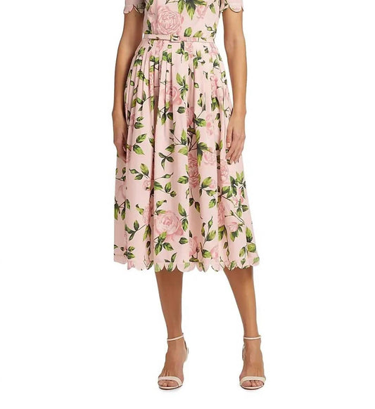Oscar De La Renta - English Roses Poplin Midi Dress
