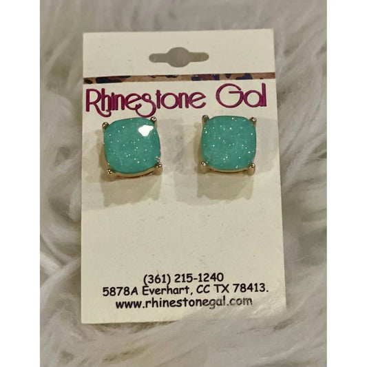 Sophia Collection - Women's Faceted Gem Stud Earrings