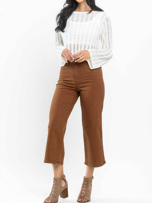 Judy Blue - High Rise Wide Leg Crop Jeans