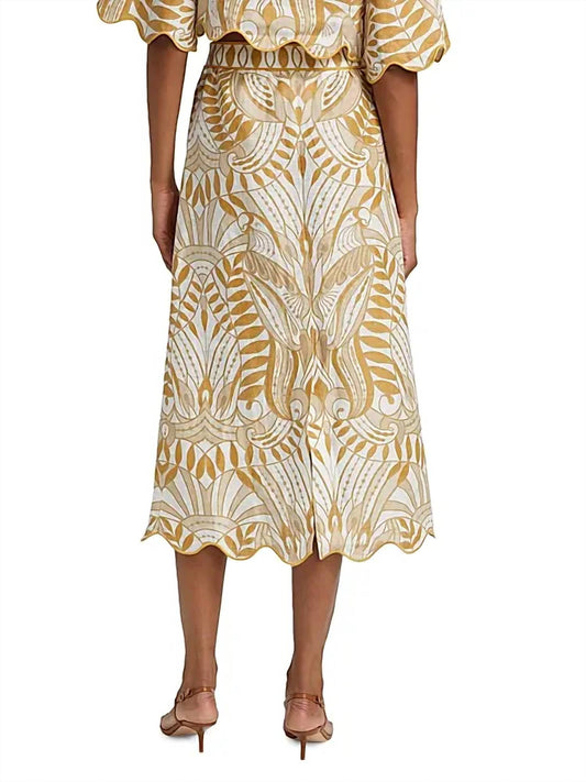 Farm Rio - Lace Nature Midi Skirt