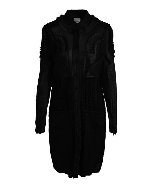 Burberry - Women's Pleated Stretch-Jersey Shirt Dress