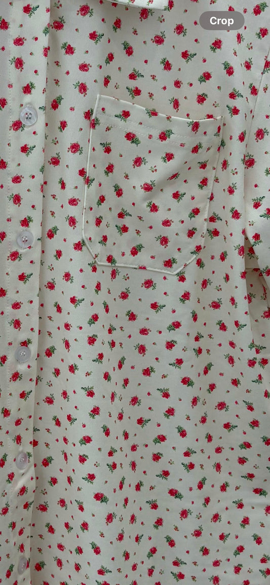 The Happy Camp3R - Women's Pajama Button Down Top