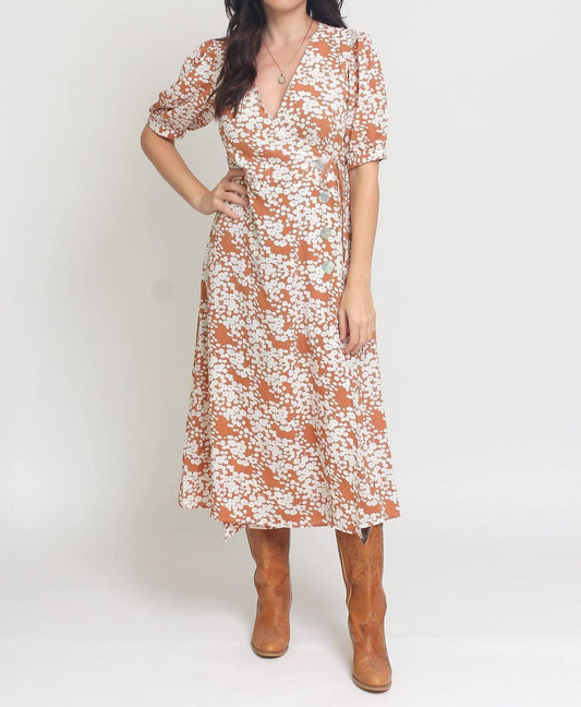 Crescent - Lillie Floral Midi Wrap Dress
