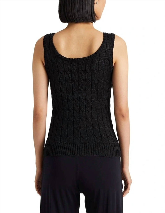 Ralph Lauren - Metallic Rib-knit Sweater Tank Top