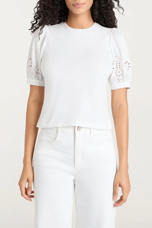 Cinq A Sept - Embroidered Mazie Eyelet Coria Top