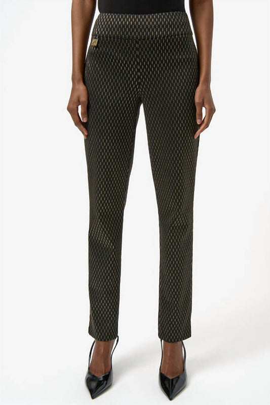 Joseph Ribkoff - Foiled Heavy Knit Slim Fit Pants