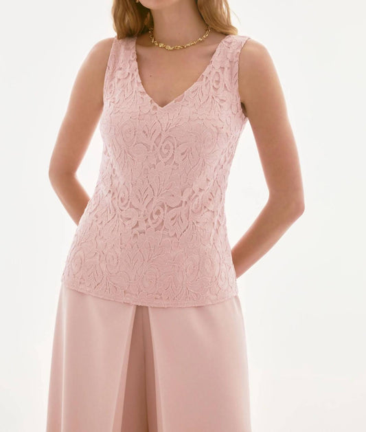 Joseph Ribkoff - Floral Lace V-neck Camisole Top