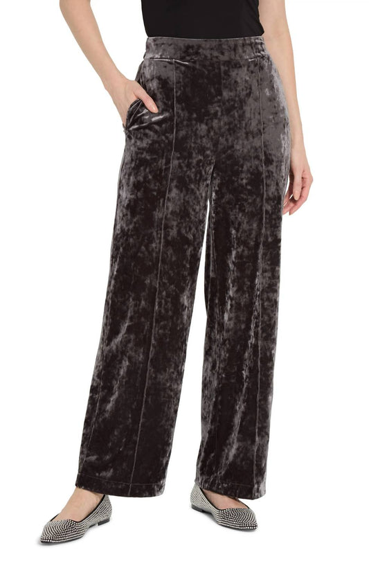 Lysse - Crushed Velvet Wide Leg Pants