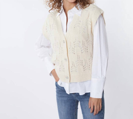 Esqualo - Pointelle Knit Sweater Vest