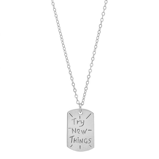 Jessica Elliot - Women's Sterling "Resolutions we can all keep" Dogtags Max Necklace