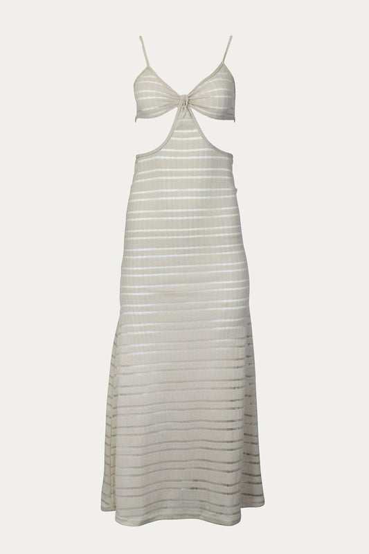 SHEER-PANELED COVERUP