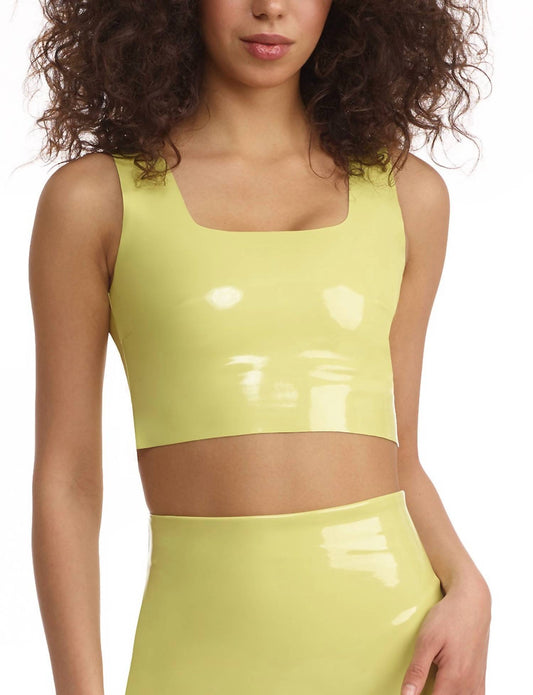 Commando - Faux Patent Leather Crop Top