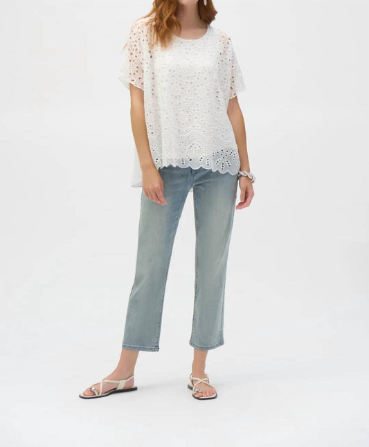 Joseph Ribkoff - Embroidered Georgette Boxy Top