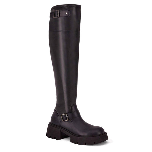 Andrea - Women's Knee High Combat Boots