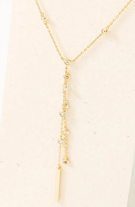 Fame Accessories - Women's Sterling Silver Y Necklace