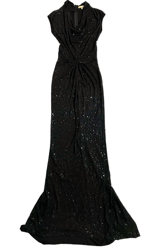 Michael Kors - Women's Sequin Mermaid Front Twist Evening Gown