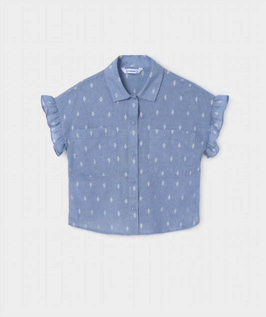 Mayoral - Girl's 2-Piece Soft Light Denim With Detail Top