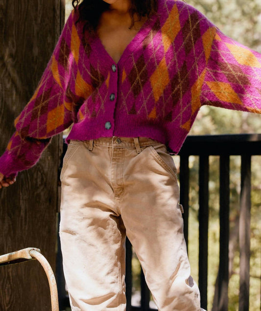 Sunset Argyle Cardigan