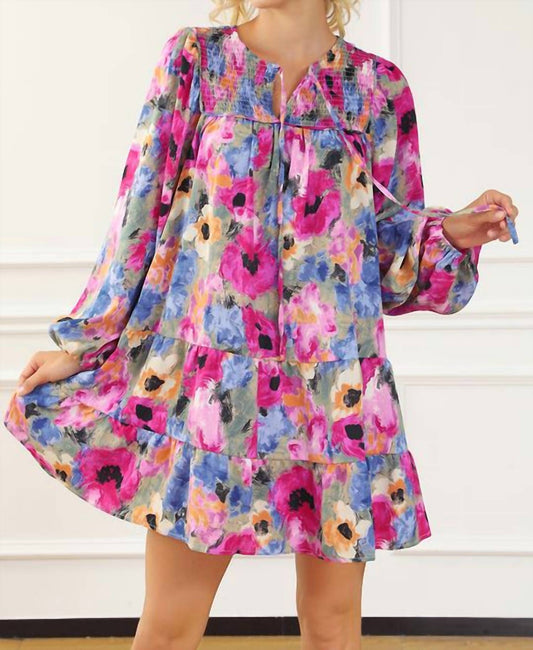Entro - Orchid Floral Dress