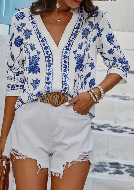 Elings - Gwen Floral Print Blouse