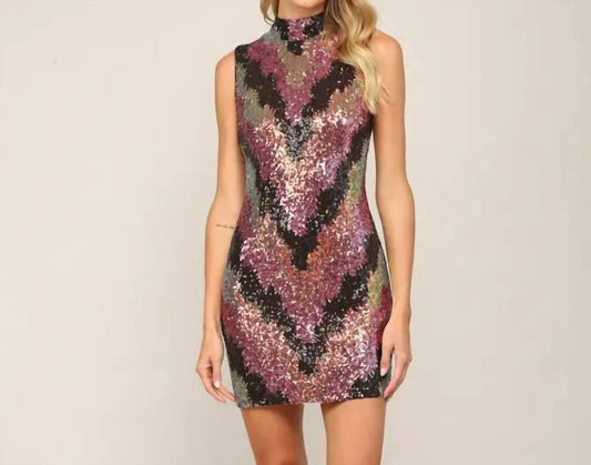 Fate - Sleeveless Sequin Mini Dress