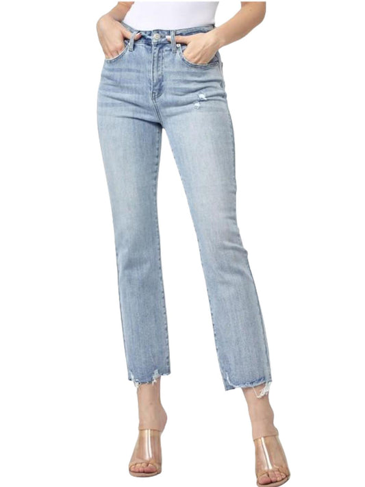 Risen - High-rise Straight Leg Jeans