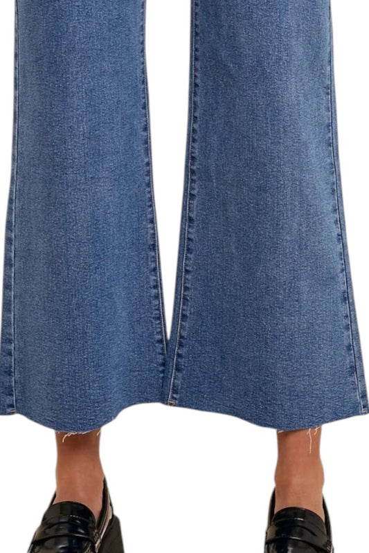 Anniewear - Moments Denim Cropped Wide Leg Jeans