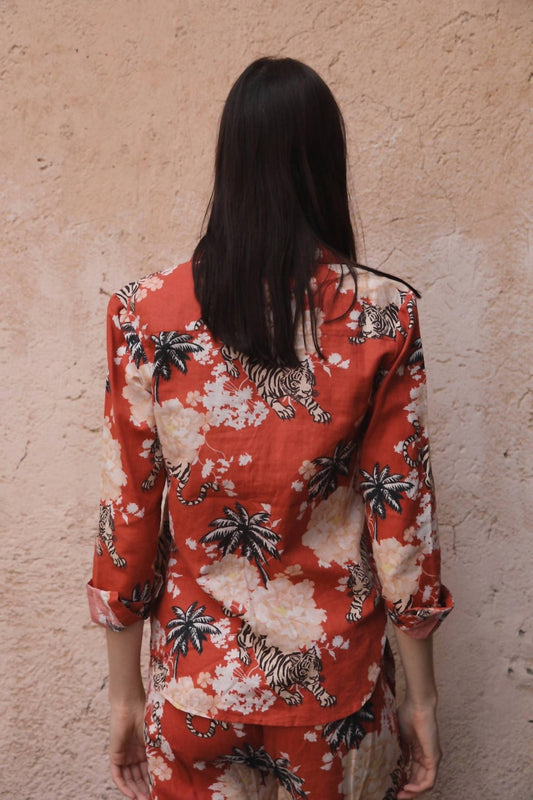 Las Sureñas - Long Sleeve Silk Top
