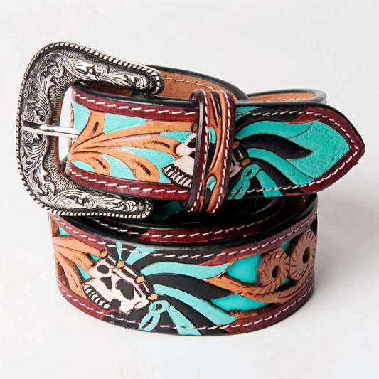 American Darling - Women's Beautifully Hand Tooled Genuine Belt