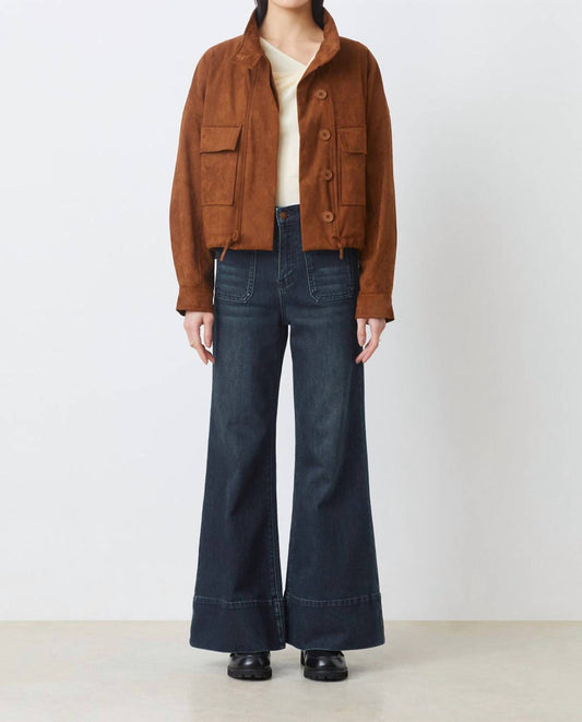 Suncoo - Faux Suede Short Jacket