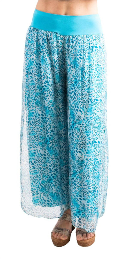 Gigi Moda - Jasmin Cheetah Slit Wide Leg Pants