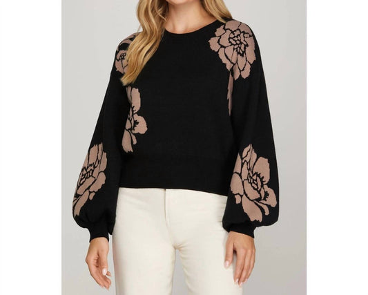 Style Usa - Women's Flower Sweater Top