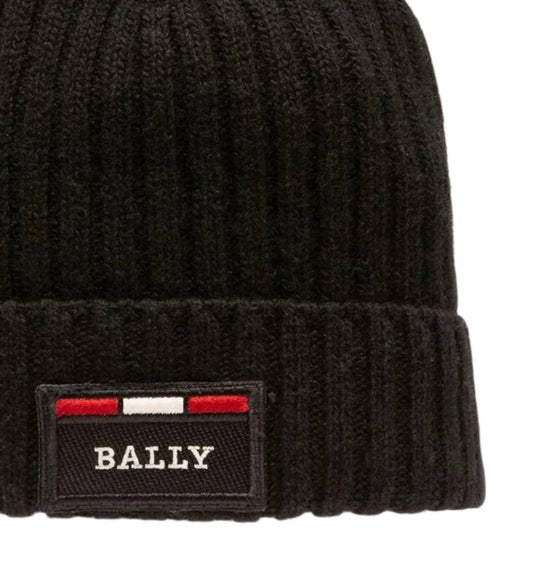 Bally - Men's Ribbed Logo Wool Beanie