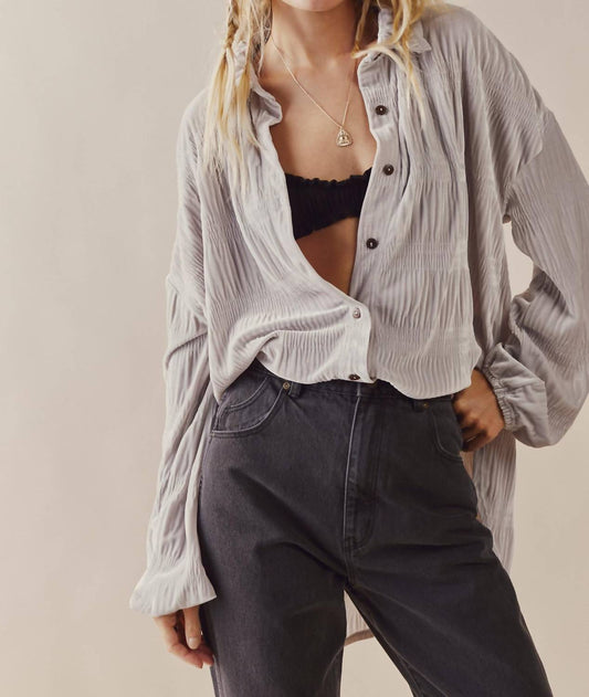Free People - My Best Long Sleeve Button Front Top