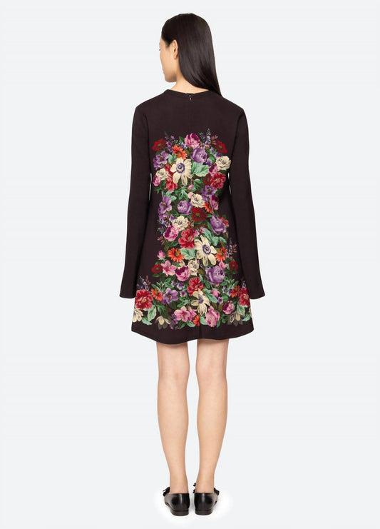 Sea - Viktoria Print Long Sleeve Mini Dress