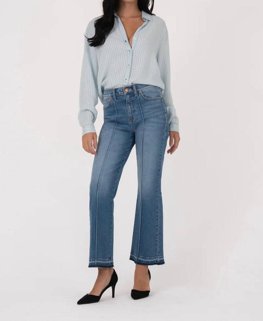 Level99 - Naomi Pintuck Kick Flare Jeans