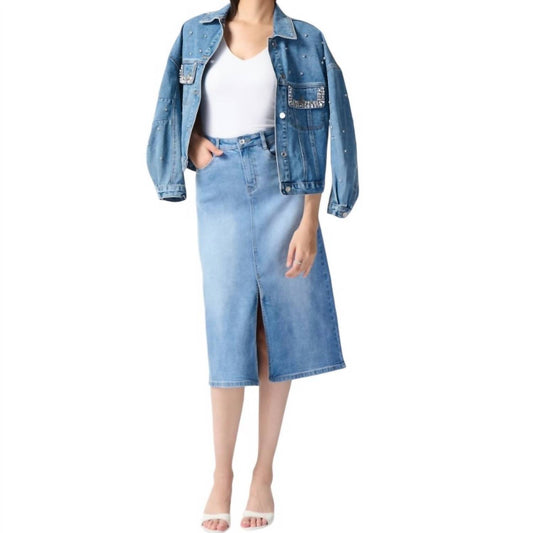 Joseph Ribkoff - Knee-length Denim Skirt