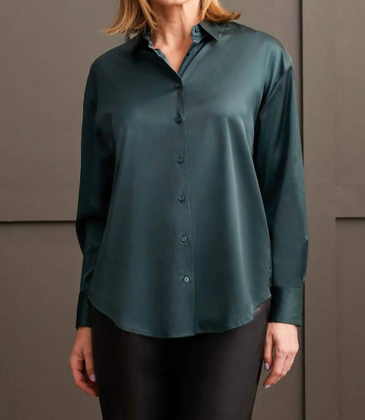 Tribal - Flowy Satin Button Up Shirt