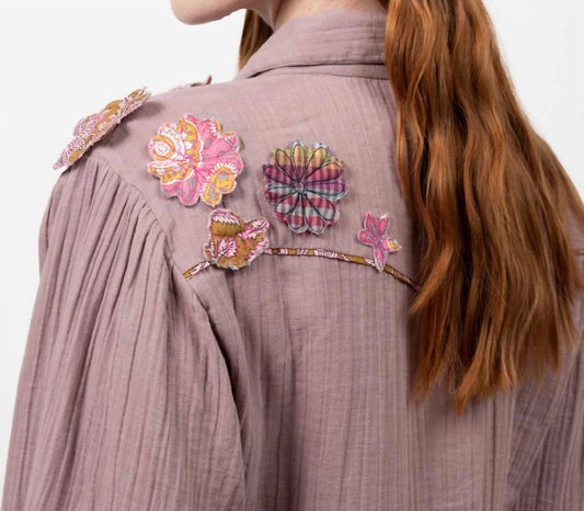 Ivy Jane - Ruffle Top With Applique Flowers