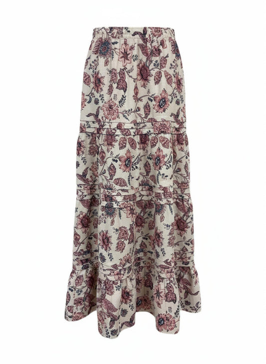 Flags & Anthem - Women's Louisa Floral Pintucked Maxi Skirt