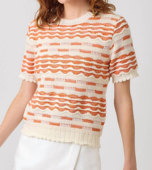 Mystree - Nina Short Sleeve Sweater Top