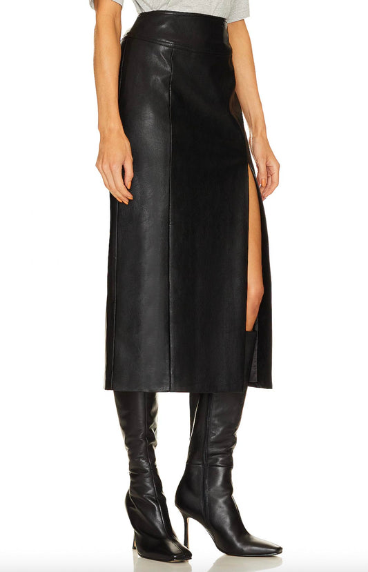 Bardot - Dante Faux Leather Midi Skirt