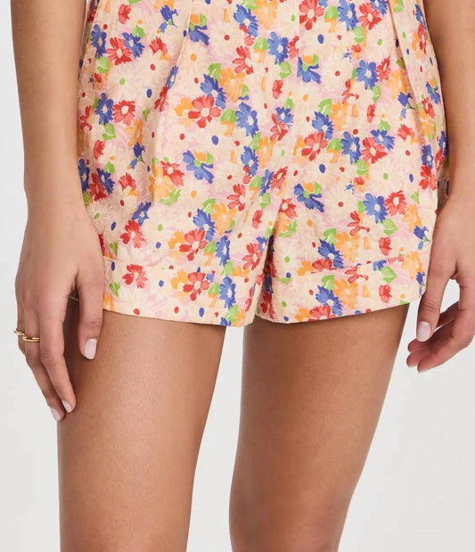 Floral Pleated Shorts