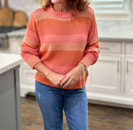 Wooden Ships - Harper Cropped Striped Crew Sweater