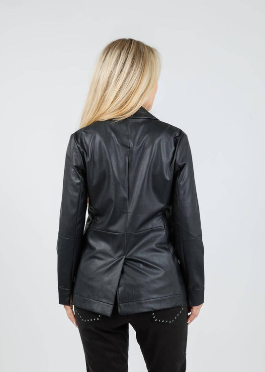 Lysse - Women's Versatile Vegan Leather Blazer