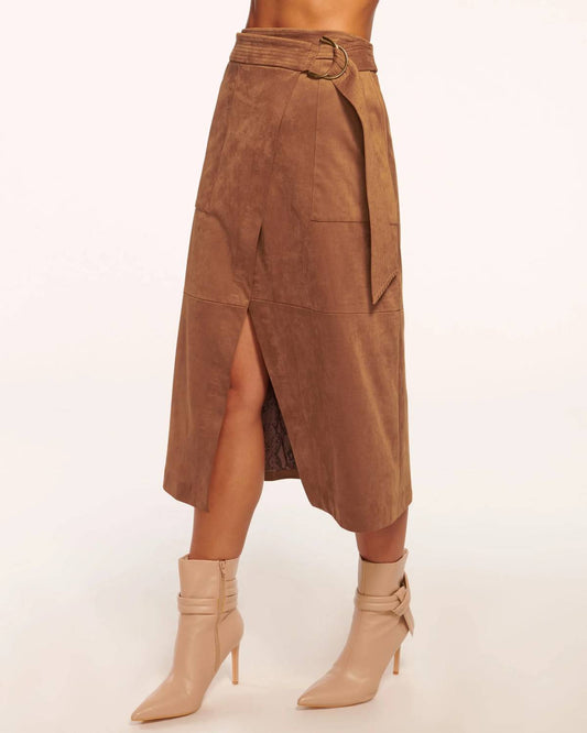 Ramy Brook - Delphia Faux Suede Midi Wrap Skirt