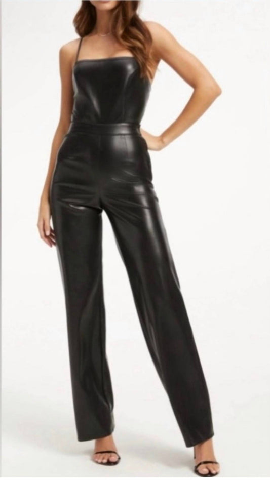 Good American - Vegan Leather Vacay Jumpsuit