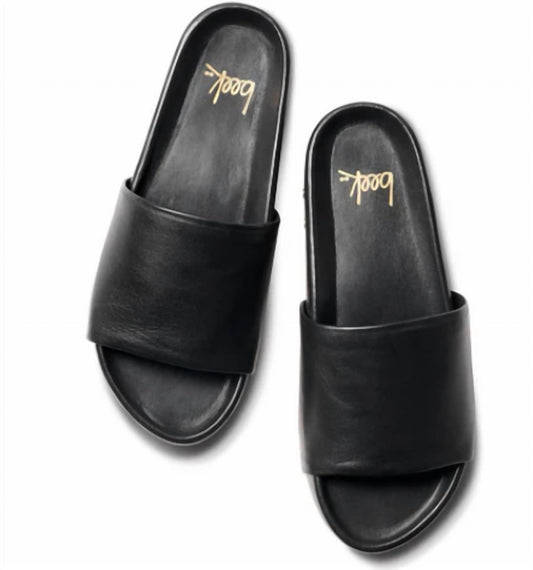 Beek - Women's Pelican Leather Slide Sandals
