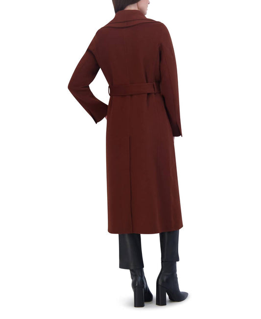 Tahari - Women's Slim Fit Double-faced Wool Blend Belted Wrap Coat