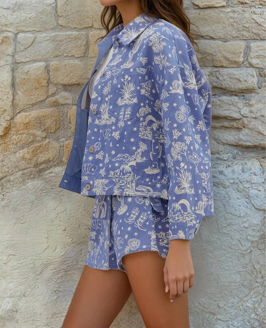 Entro - Lyla Western Denim Oversize Jacket